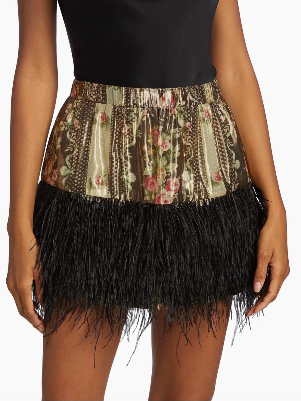 Risha Feather Miniskirt